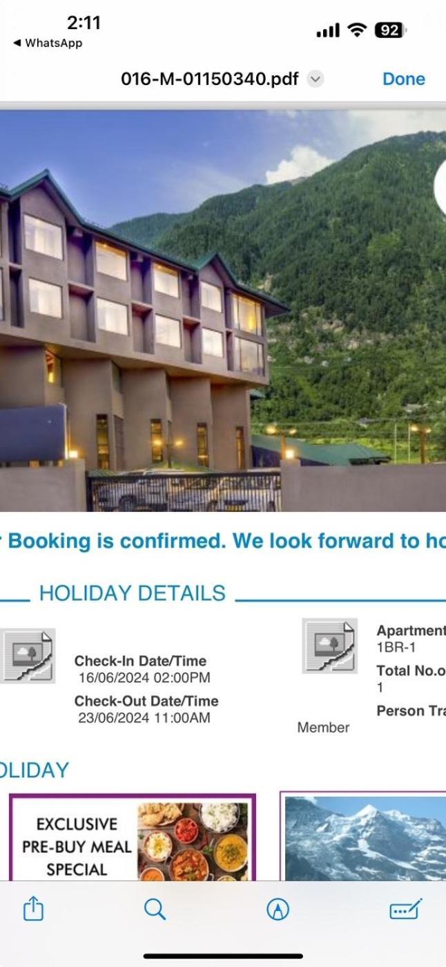 Hotel Park Paradise Manali Manāli Esterno foto